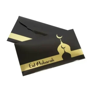 Eid Mubarak Money Envelopes Black & Gold