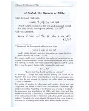 Interpretation of Kitab At Tauhid (The destination