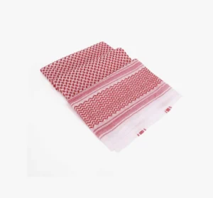 Red AND WHITE KEFFIYEH SCARF