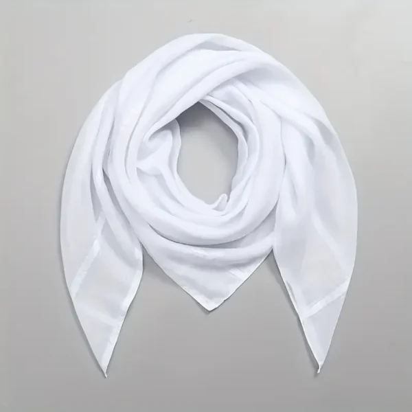 WHITE Plain KEFFIYEH SCARF