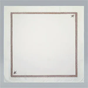 White Muslim Shemagh Scarf with Design